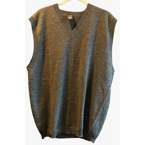 Nike Golf Merino Wool Sweater Vest Size XL Sleeveless Gray Hong Kong‎ Vintage